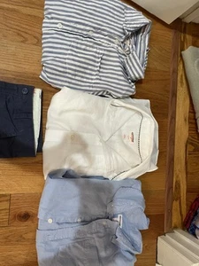 Boys clothing Lot Cat and Jack L 12/14 4 button down collar shirts and shorts - Picture 1 of 3