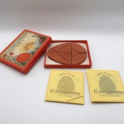 Egg Tangram Puzzle Vintage German "Egg of Columbus" Geometric Shape Game - Image 1 of 4