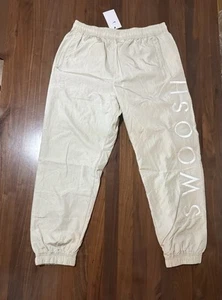 Nike Sportswear Swoosh Woven Track Pants Tan Men’s Size Large Rare Deadstock - Picture 1 of 9