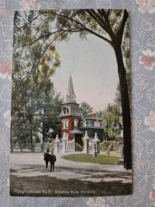 Antique Unposted Entrance Rural Cemetery Poughkeepsie NY New York Postcard - Picture 1 of 2