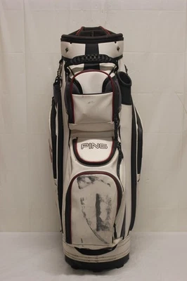Bolsa de golf ping vintage de cuero blanco 14 vías B1 Foto 1 de 4