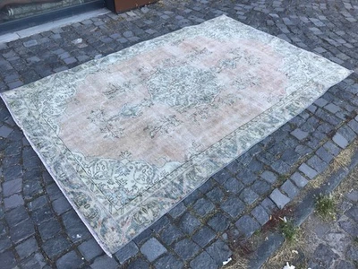 Turkish Vintage Rug, Handmade Wool Rug, Bohemian Large Rug, 5,3 x 8,3 ft - Image 1 of 4