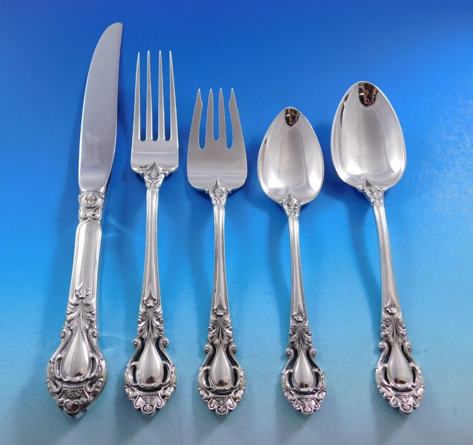 Royal Dynasty by Stieff Sterling Silver Flatware Set for 12 Service 60 pieces - Image 1 of 4