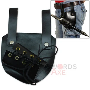 Universal Tie-Down Sword Frog - Small, Medium, Large Faux Leather European Medie - Picture 1 of 2