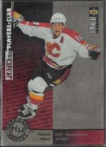 1995-96 Collector's Choice Player's Club Platinum #384 Theo Fleury HH - Picture 1 of 2