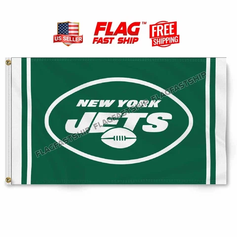 New York Jets Flags 3x5 Ft Banner Football Man Cave New FREE USA Shipping Cover