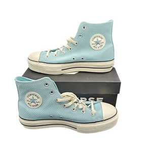 Converse Womens 10 Chuck Taylor All Star Lift Hi Sneaker Shoe Infinity Pool Blue - Picture 1 of 6