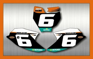 Juego de calcomanías de fondo de carrera KTM SX 50 2016 - 2020 nombre del piloto carrera # - Imagen 1 de 1