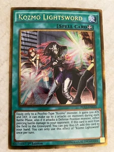 Kozmo lightsword 1st edition rare gold foil yu-gi-oh card see scan - Picture 1 of 2