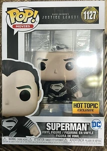 Superman #1127 Black suit Hot Topic Exclusive Funko Pop Zack Snyder’s Movie - Picture 1 of 4
