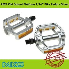 MKS RMX Old School Platform 9/16" Bike Pedal BMX MTB - Silver