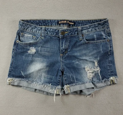 Pantalones Cortos Zco Para Mujer 11 Cortes Tiro Bajo Elastizados Premium Rasgados Medio Lavado Denim Foto 1 de 4