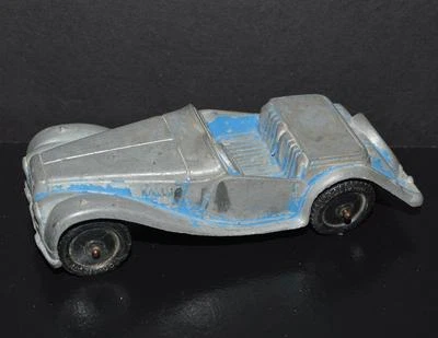 Vintage TootsieToy Cast Iron Classic MG Silver/blue spots - Image 1 of 3