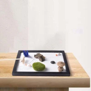 Zen Sand Garden Office Tabletop Sand Box Accessories for Home Yoga Desktop - Picture 1 of 9
