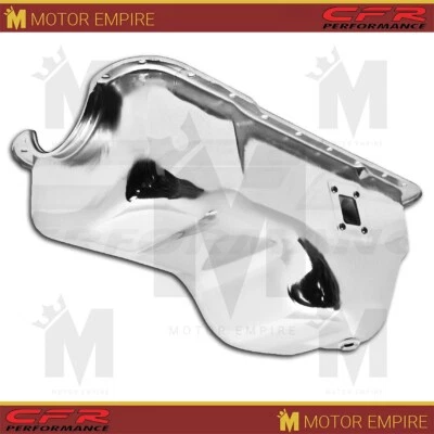 Fits 1981-87 Ford 351W 5.8L SB E-F100 F150 F250 F350 Oil Pan 4 Qt Chrome Steel - Image 1 of 2
