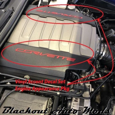 Conjunto de cartas decalques de capa de motor para modelos Chevy Corvette Stingray 2014-2019 - Imagem 1 de 2