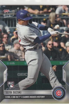 2022 Topps Now Baseball On-Demand SEIYA SUZUKI RC #40 Cubs - PR 4592 - Image 1 of 2