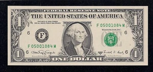 $1.00 Series 1988-A, F-M Block Web Note, Federal Reserve Note, Gem Uncirculated - Picture 1 of 2