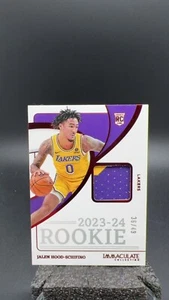 2023-24 Panini Immaculate JALEN HOOD-SCHIFINO RC Jersey Patch Red /49 #7758 MC - Picture 1 of 2