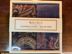 2 Pashmina Scarves in the box - Waverly Celebrations - Picture 1 of 2