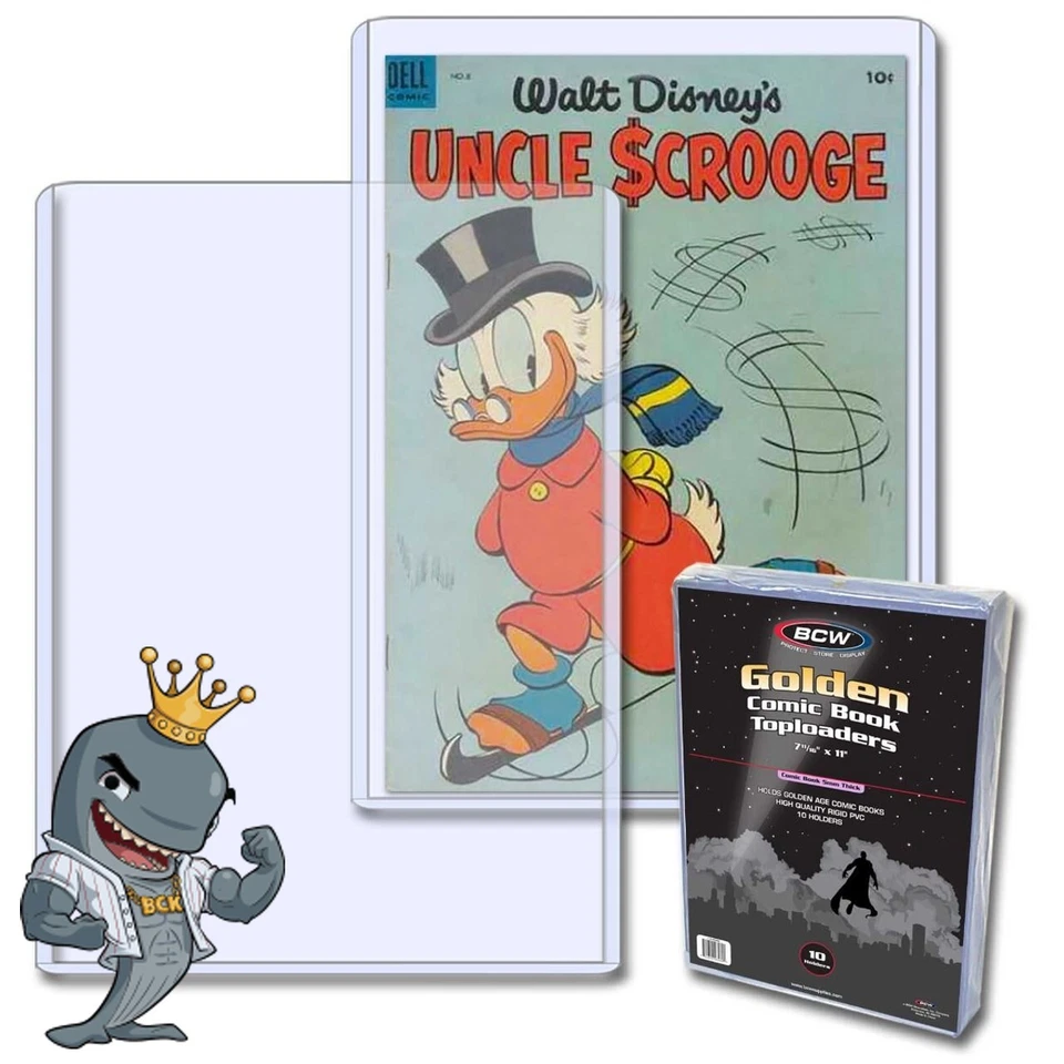 BCW Golden Comic Book Soporte Carga Superior Paquete de 10ct ENVÍO GRATUITO Foto 1 de 1
