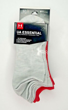 Under Armour 6 Pair UA Essential No Show Womens Socks Set Solid Grays Coral