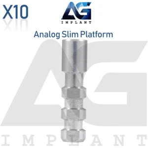 10 prótesis de titanio de plataforma analógica delgada para hexágono dental 2,0 mm - Imagen 1 de 3