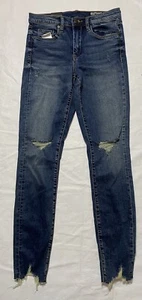BLANKNYC The Bond Jeans Women's Size 27 Mid Rise Skinny Stretch Distressed Denim - Picture 1 of 6