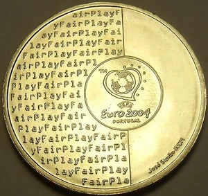 Gem Unc Silver Portgal 2003 8 Euros~2004 Soccer Games~ Fair Play~Fantastic~Fr/Sh - Picture 1 of 2