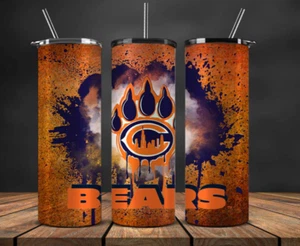 20 oz NFL Chicago Bears Stainless Steel Tumbler Metal Stew Peek A Boo Paw - Bild 1 von 3
