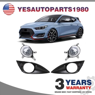 Faro antiniebla con cubierta lado izquierdo + derecho para Hyundai Veloster Turbo 2013-2016 EE. UU. Foto 1 de 4