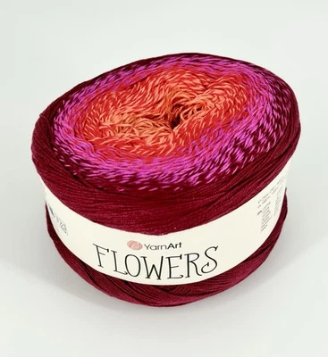 Yarnart Flowers Color 310 Gradient Cotton/Acrylic Yarn 250g. 1094Yds  #1 Wt. - Image 1 of 3