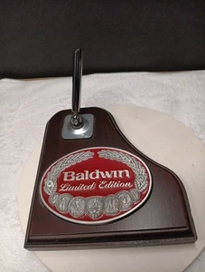 Baldwin Pianos Limited Edition Writing Desk Pen Holder Wood and Pewter Display - Picture 1 of 5