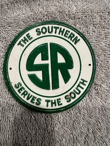 The Southern Railroad Aluminum Sign 3 inch - Serves The South - Used - Picture 1 of 4