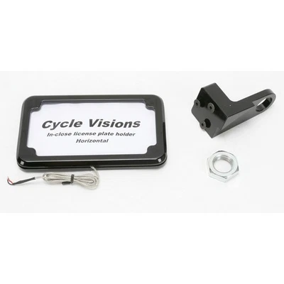 Porta matrícula horizontal Cycle Visions negro cerrado - CV4607BLH Foto 1 de 2