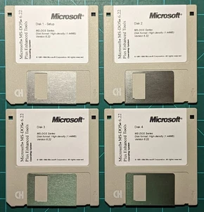 Microsoft MS-DOS 6.22 - Installer Floppy Disks - 3.5" 1.44MB - DOS 6.2 - Picture 1 of 1