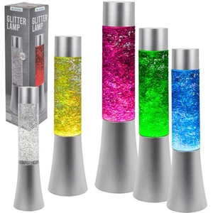 Glitter-Leuchte mit farbwechselnder LED Lavalampe mit Glitzer 34cm Retrolampe - Bild 1 von 1