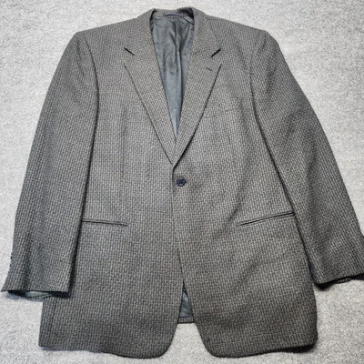 Vintage Givenchy Monsieur Men's Tweed Sport Coat Size 46 Long Wool & Alpaca Wool - Image 1 of 4