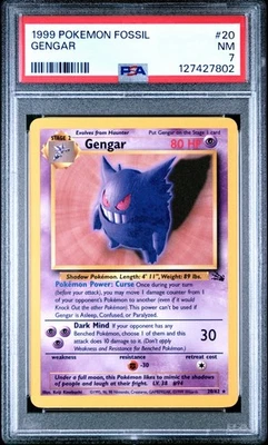 GENGAR 1999 Pokémon Fossil 20/62 - PSA 7 - Image 1 of 2