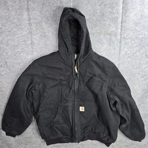 Chaqueta de Trabajo Carhartt J140 Negra Con Capucha Lona Acolchada Aislada Negra EE. UU. Talla XL - Imagen 1 de 11