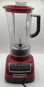 KitchenAid 5 Speed Blender - COMPLETE - Red Base / Diamond Jar / Lid - KSB1575ER - Picture 1 of 8