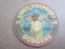 1991 7-11 SCORE SUPERSTAR ACTION NORTHEAST REGION COIN DARRYL STRAWBERRY DODGERS