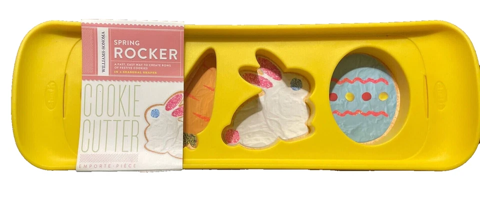 Williams-Sonoma Pascua Primavera Rocker Cortadores de Galletas Huevo Conejo Zanahoria Pollo NUEVO Foto 1 de 1