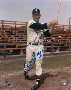 JOHNNY LOGAN MILWAUKEE BRAVES SIGNED AUTOGRAPHED 8X10 PHOTO W/COA - Picture 1 of 1