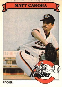 1989 Charlotte Knights Team Issue #20 Matt Cakora