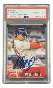 Mookie Betts Signed 2014 Topps #FN-MB2 Red Sox Rookie Card PSA/DNA Gem MT 10
