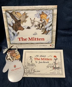 JAN BRETT "The Mitten" + extras see photo Inscribed w/drawings 1st Ed NEW HC/DJ - Picture 1 of 9