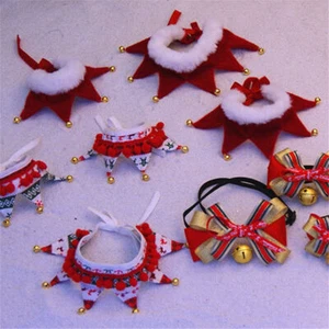 Adjustable Pet Dog Cat Puppy Santa Scarf Christmas Xmas Holiday Decor Gift - Bild 1 von 13