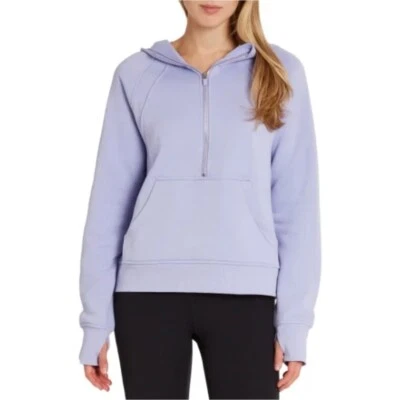 Danskin Half-Zip Hoodie Pullover with Thumb Holes Lavender Size L NWT $68 Foto 1 de 4