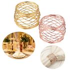 3pcs Twisted Wire Napkin Rings Xmas Serviette Holder Dinner Table Party Decor